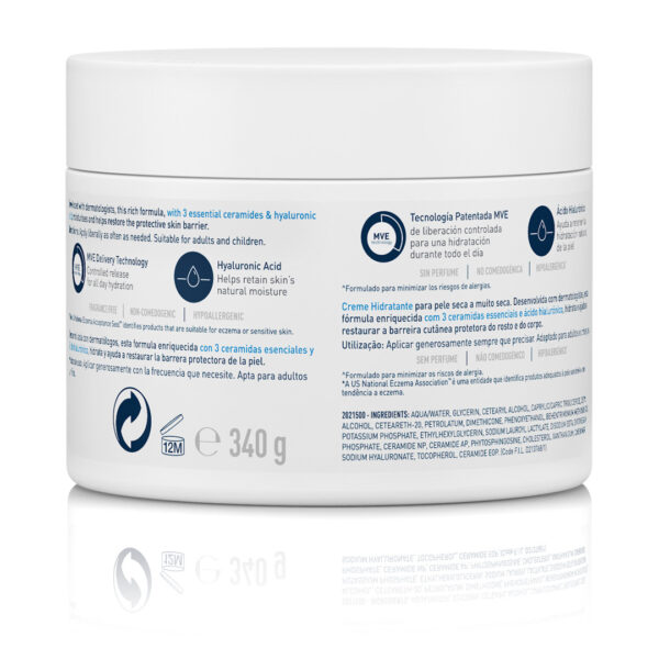 CREMA HIDRATANTE TARRO PIEL SECA 340 GR CERAVE - Imagen 12