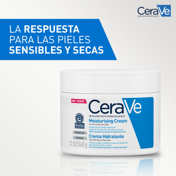 CREMA HIDRATANTE TARRO PIEL SECA 340 GR CERAVE - Imagen 6
